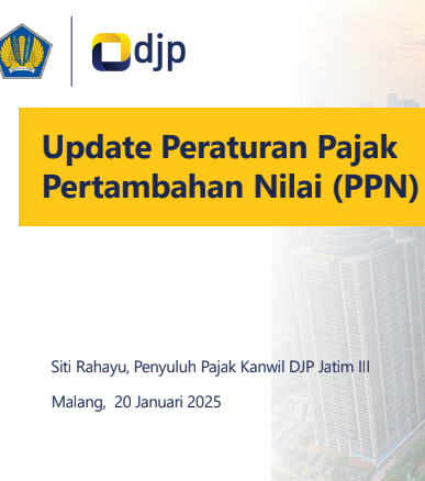 Cover Update Peraturan Pajak Pertambahan Nilai (PPN)