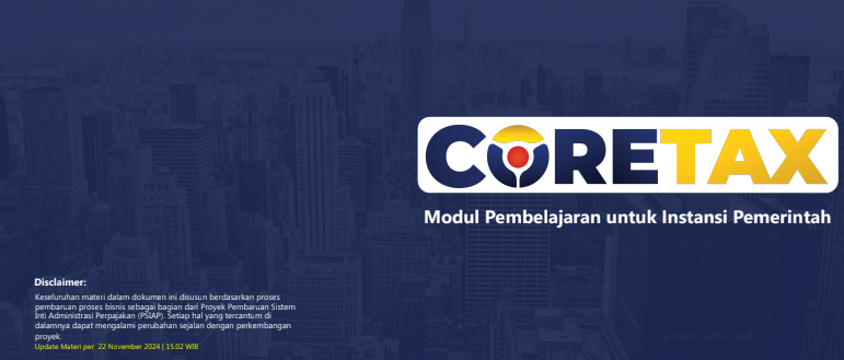 Cover Modul Pembelajaran untuk Instansi Pemerintah Coretaxt