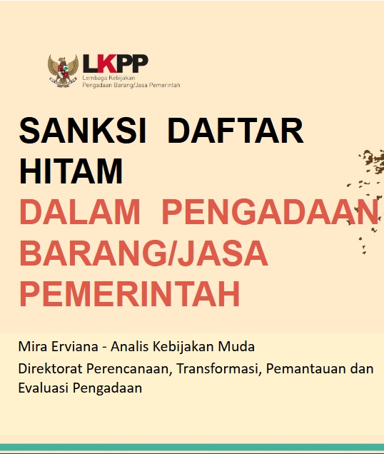 Cover Sanksi  Daftar Hitam  Dalam  Pengadaan Barang/Jasa Pemerintah