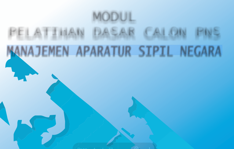 Cover Modul Pelatihan Dasar Calon Pns Manajemen Aparatur Sipil Negara