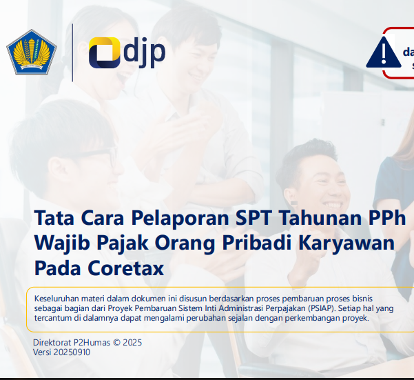 Cover Tata Cara Pelaporan SPT Tahunan PPh Wajib Pajak Orang Pribadi Karyawan Pada Coretax (versi Ringkas)
