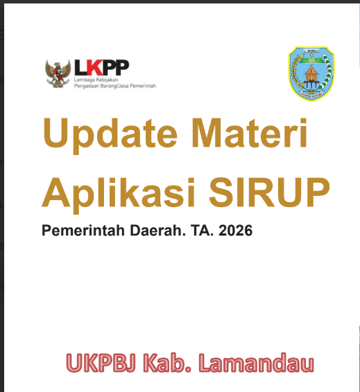 Cover Materi Aplikasi SIRUP Tahun 2026 oleh Suhendri