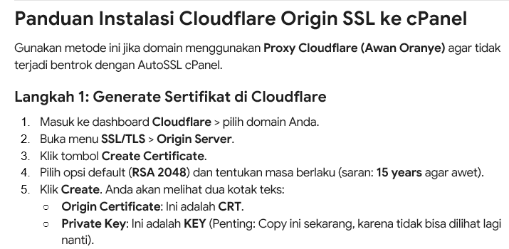 Cover Panduan Instalasi Cloudflare Origin SSL ke cPanel