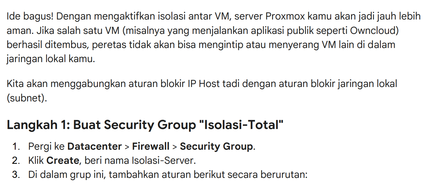 Cover Mengamankan VM Proxmox dengan Isolasi